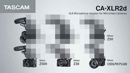 타스캠, 'CA-XLR2d' Nikon 카메라와 호환 - 사진 1